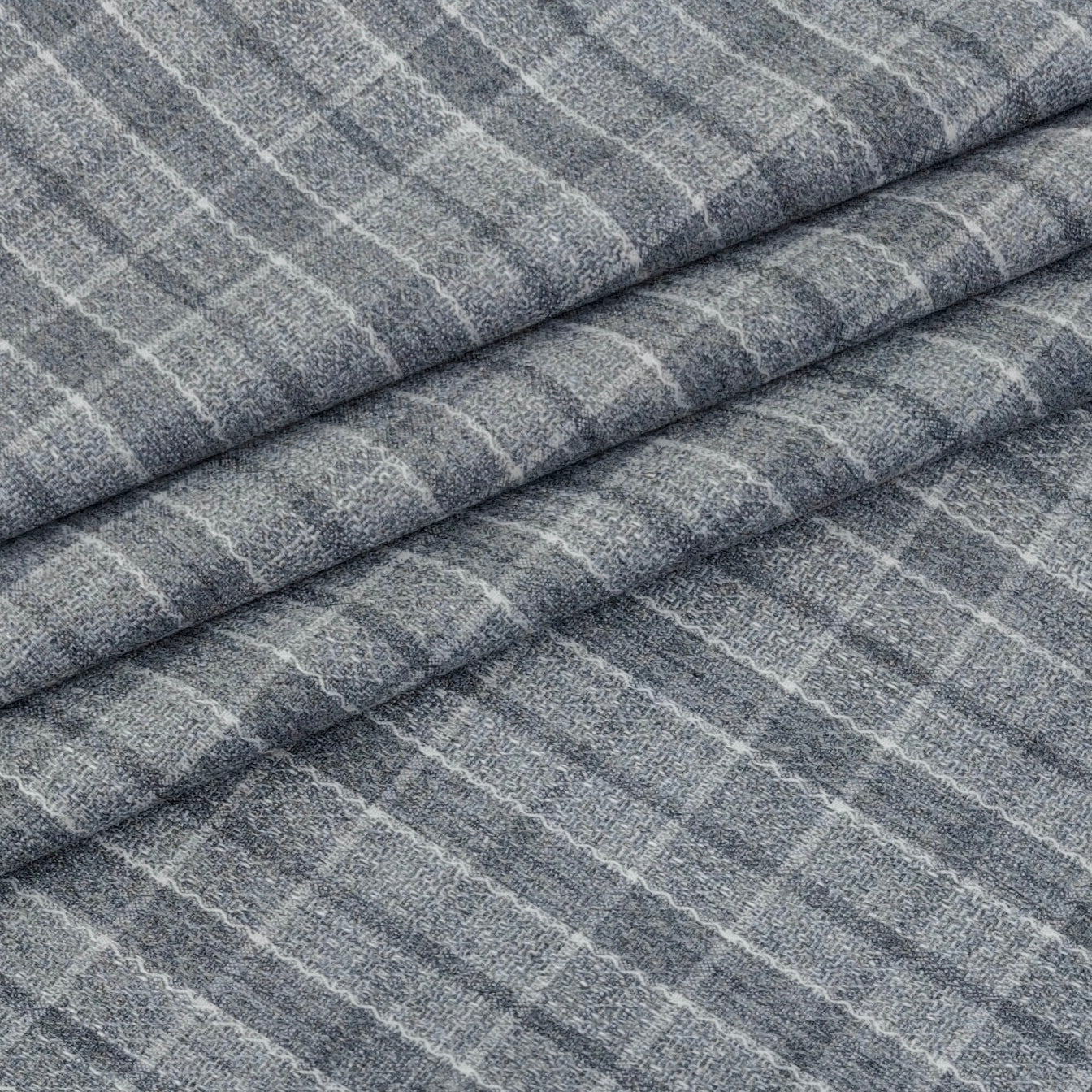 Blazer Fabric ManTire Italian Check Colour Grey